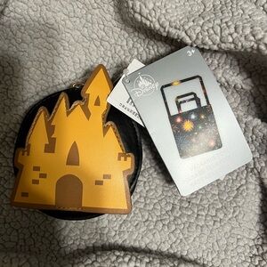 2025 Disney Parks Castle & Fireworks Keychain Pouch with Packable Tote Bag